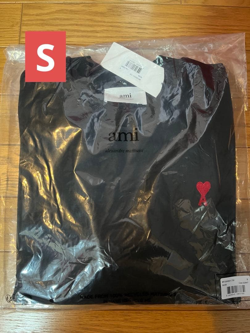 新品 ami parisアミパリス　スウェットトレーナーブラック Sサイズ