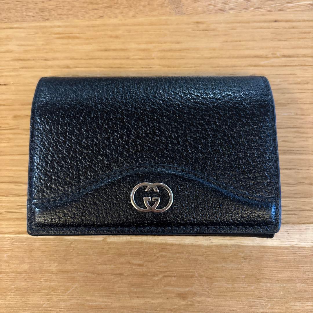 GUCCI ブラックレザー 名刺入れ　美品