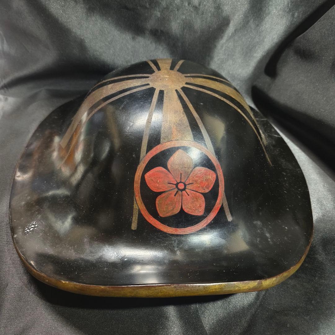 家紋付陣笠 本家 江戸骨董 時代物 漆塗り 古美術 旧家蔵出 蒐集家放出極上品