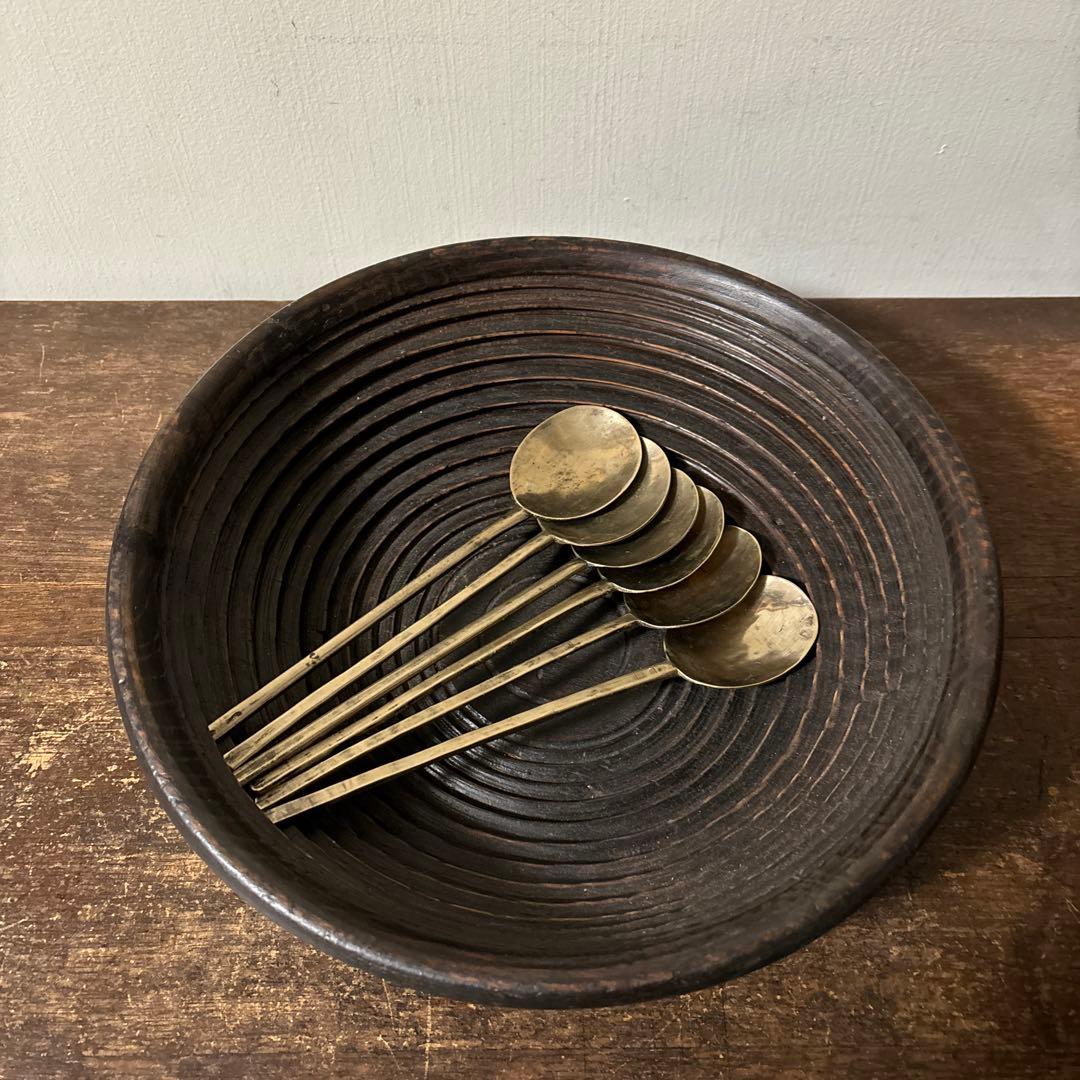 李朝スッカラ6点　(ar126)韓国スプーン.アンティーク.古道具.コウケンテツ