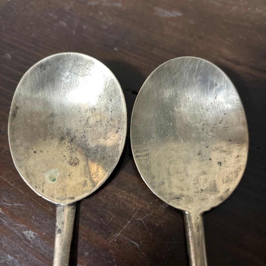 李朝スッカラ6点　(ar126)韓国スプーン.アンティーク.古道具.コウケンテツ
