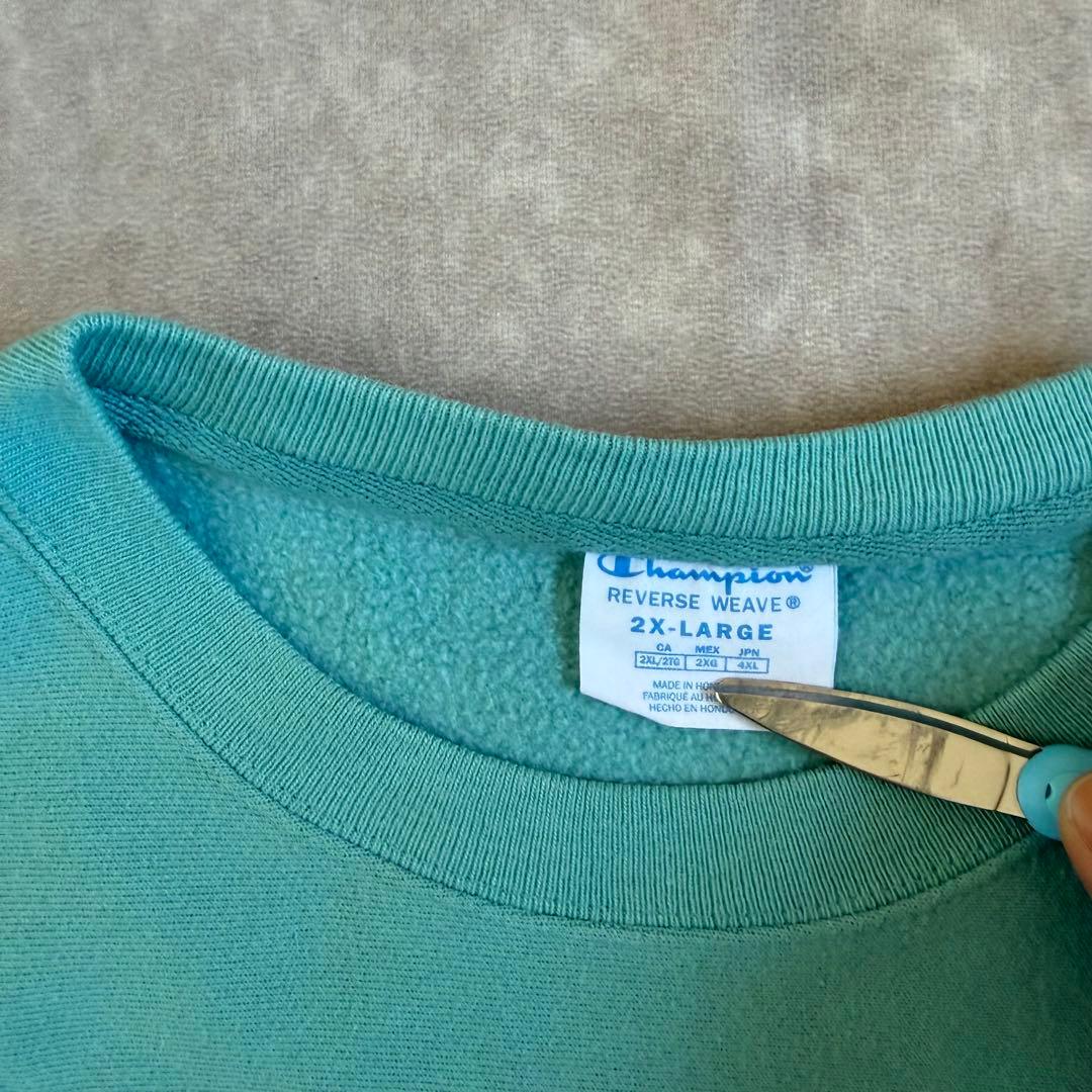 チャンピオン リバースウィーブ 無地スウェット ライトブルー 2XL