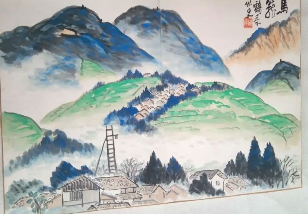 皐月鶴年、本物大型画帖4冊、幻の大作木曽路69図