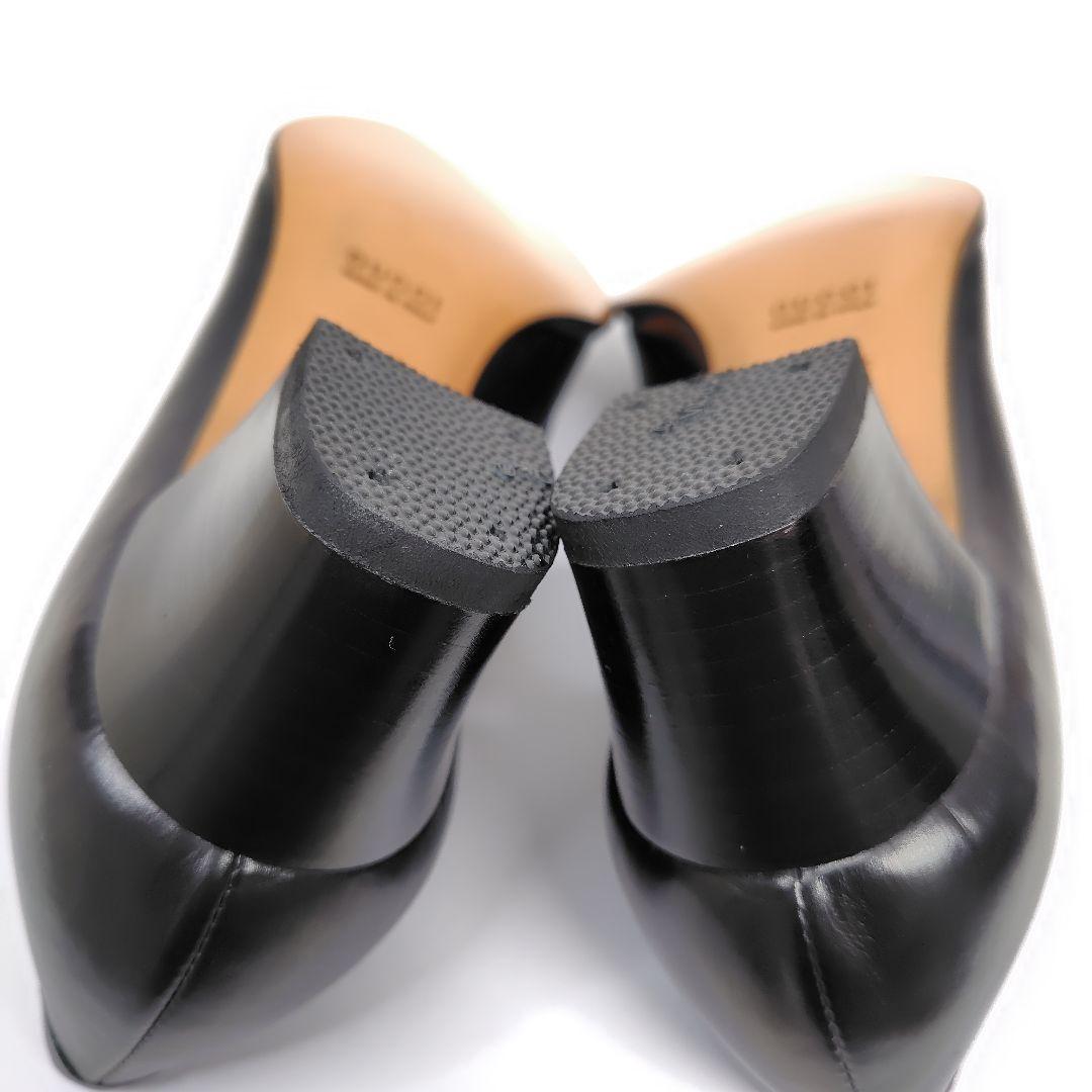 ★katxxx様★グッチ ローファー 38C パンプス ロゴ プレート レザー