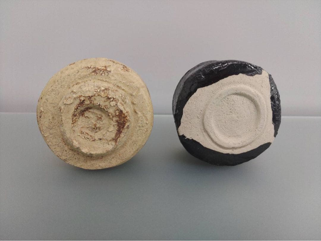 ぐい呑2セット　黄瀬戸ぐい呑・瀬戸黒ぐい呑