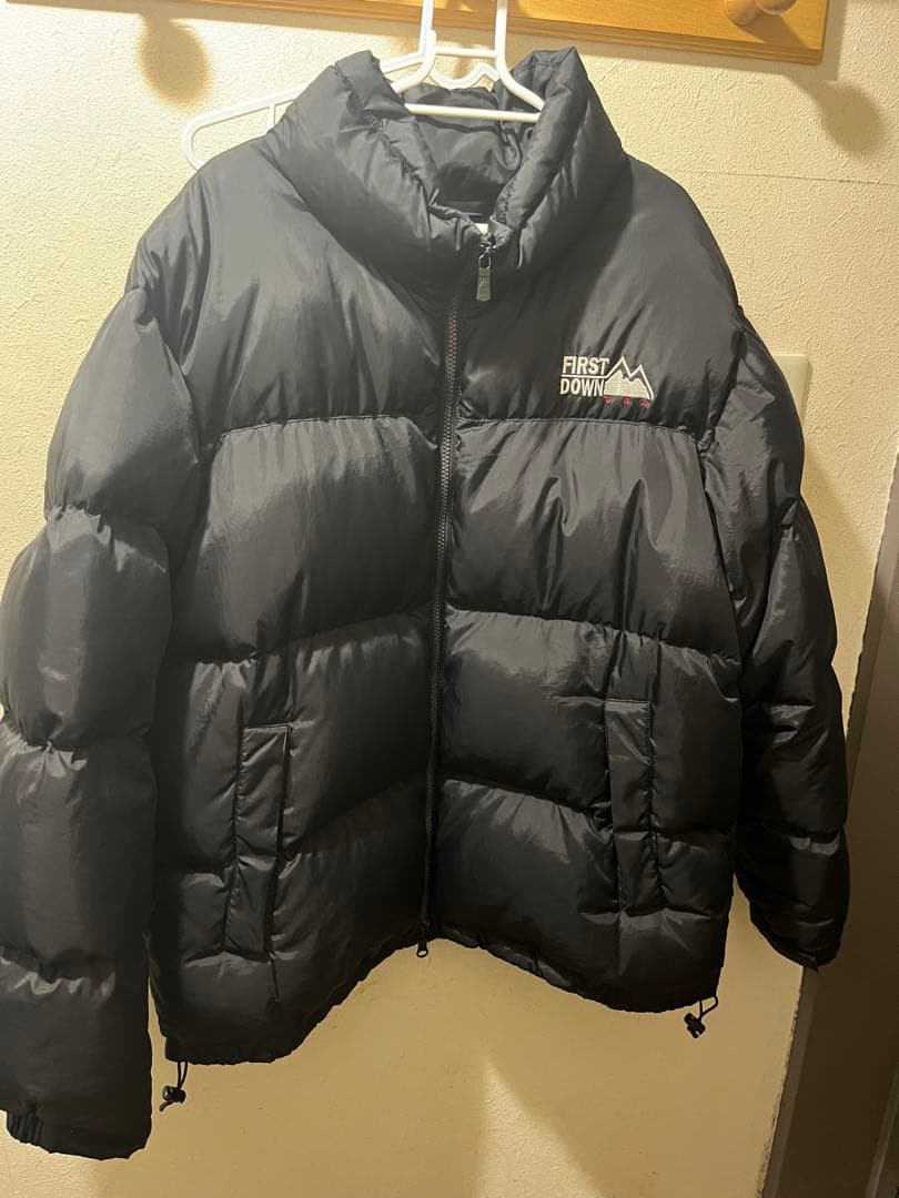 FIRST DOWN ブラック ダウンジャケット Lサイズ