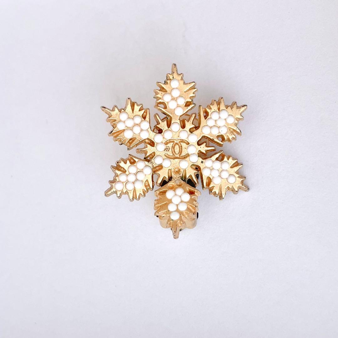 CHANEL シャネル　ココマーク　雪の結晶　イヤリング　ヴィンテージ　片耳美品