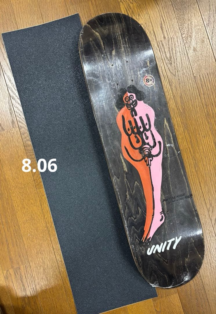スケートボード デッキ UNITY 8.06インチ ＋デッキテープセット
