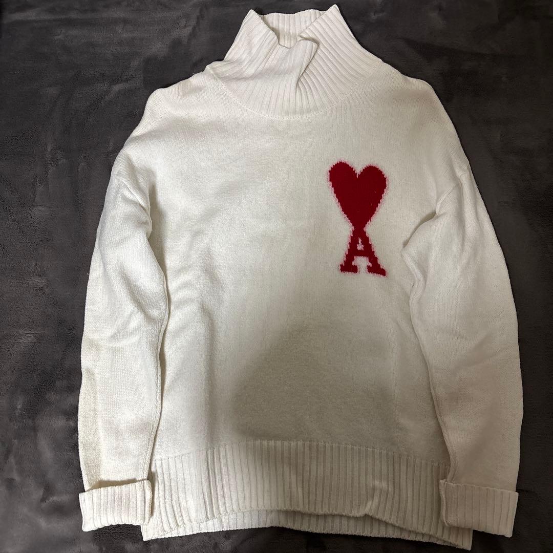 アミパリス タートルネックニット ホワイトS