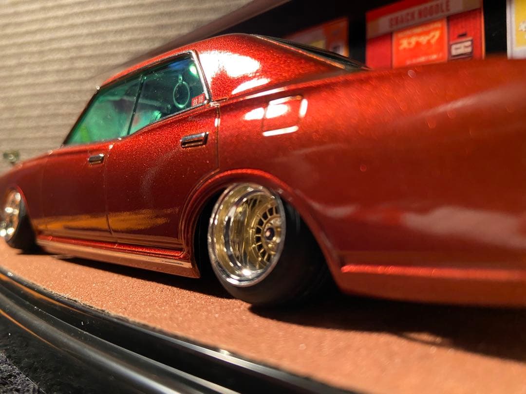 1/24 330 セドリック カスタム　ジオラマ　クリアケース付　旧車