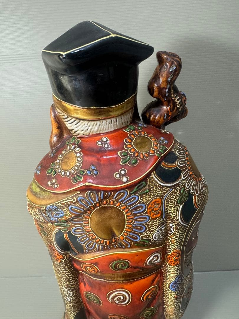 2500 九谷焼 寿老人 置物 縁起物　38cm 時代物