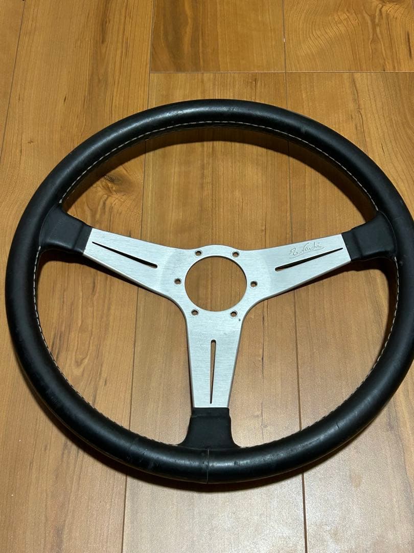 ナルディ　クラシック　ステアリングハンドル　当時物　刻印あり　黒　レザー 38