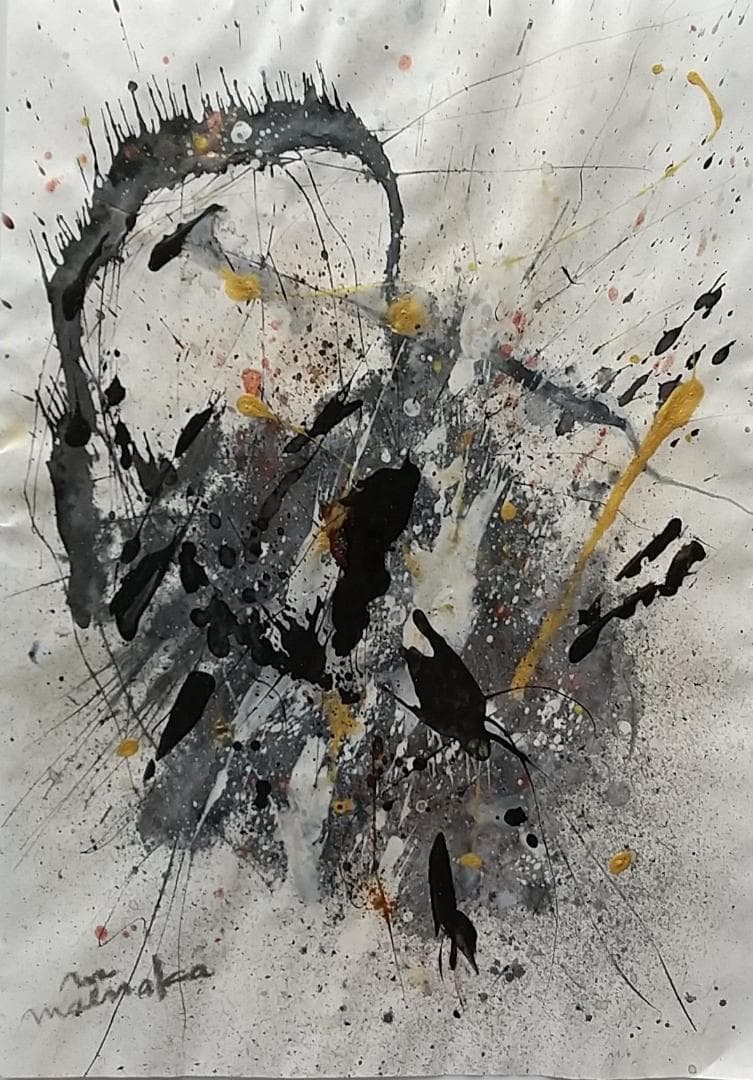 シナプス　繋　伝　抽象画　モダンアート　新築祝い　開業祝い　引越祝い　プレゼント