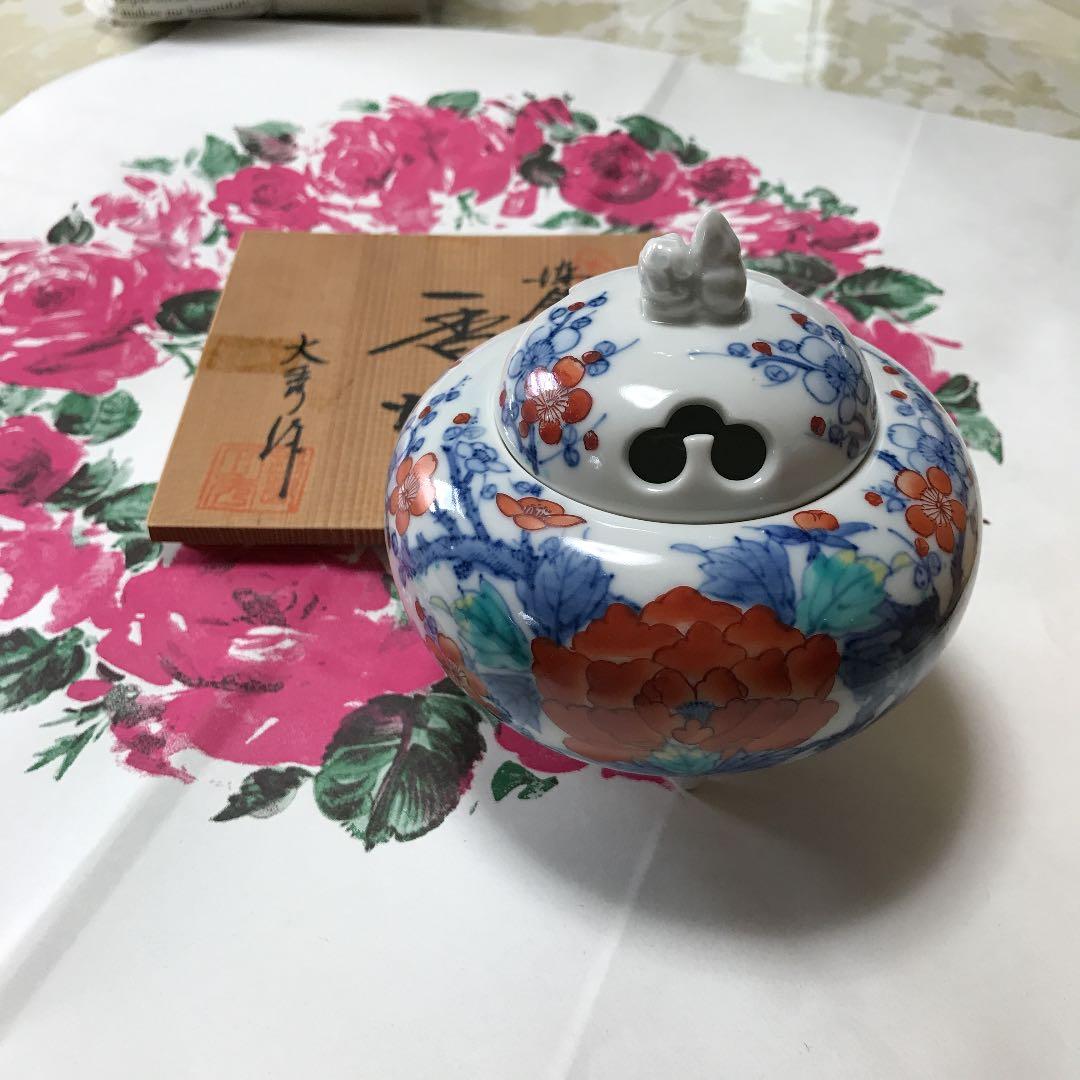 ⭐️ 香　炉　⭐️   ◼️染錦 梅牡丹◼️