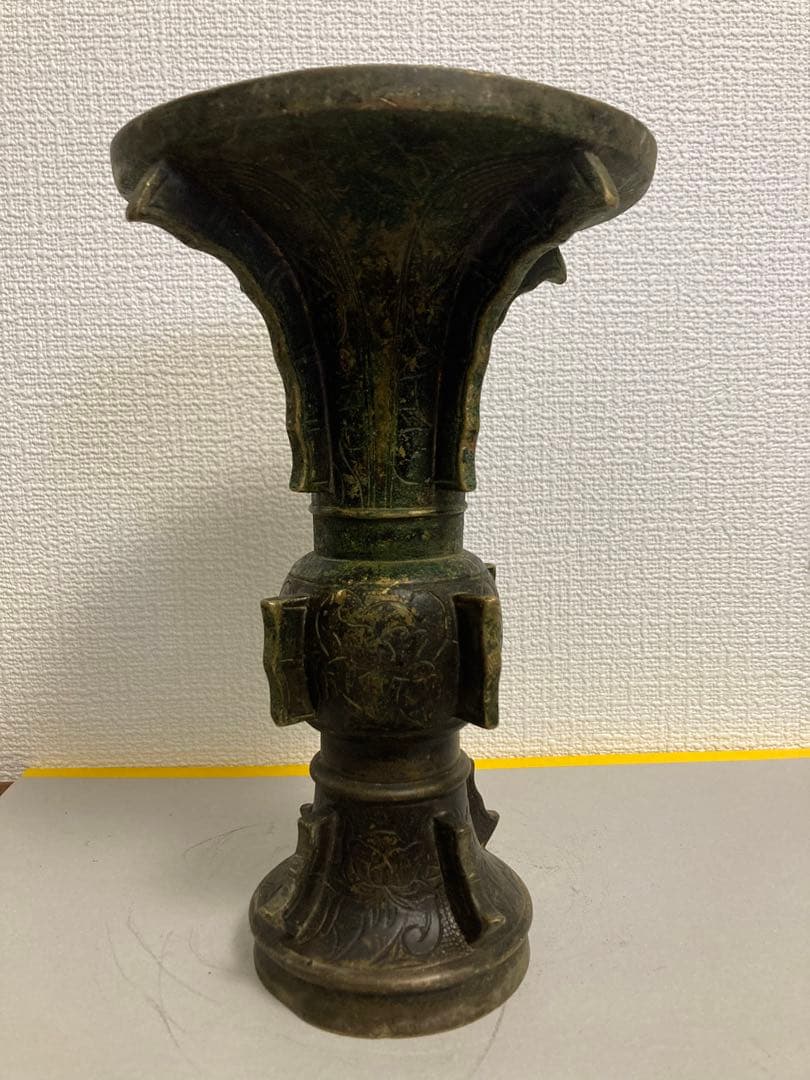 中国古董，青銅器尊，古銅製，時代物。