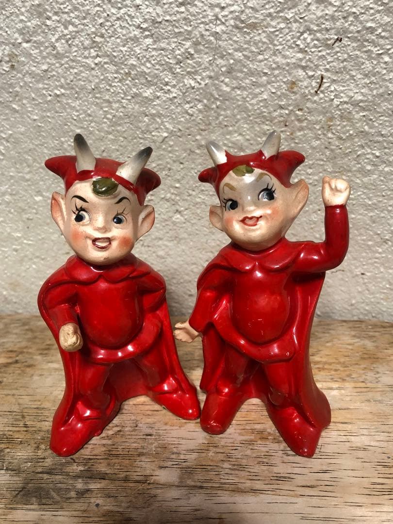 ビンテージ50s デビル 悪魔　レッドデビル 妖精　ミッドセンチュリー　レトロ