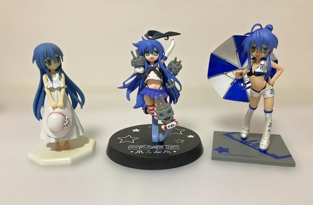 らき☆すた 泉こなた、泉かなた フィギュア 計3点セット(箱無し)