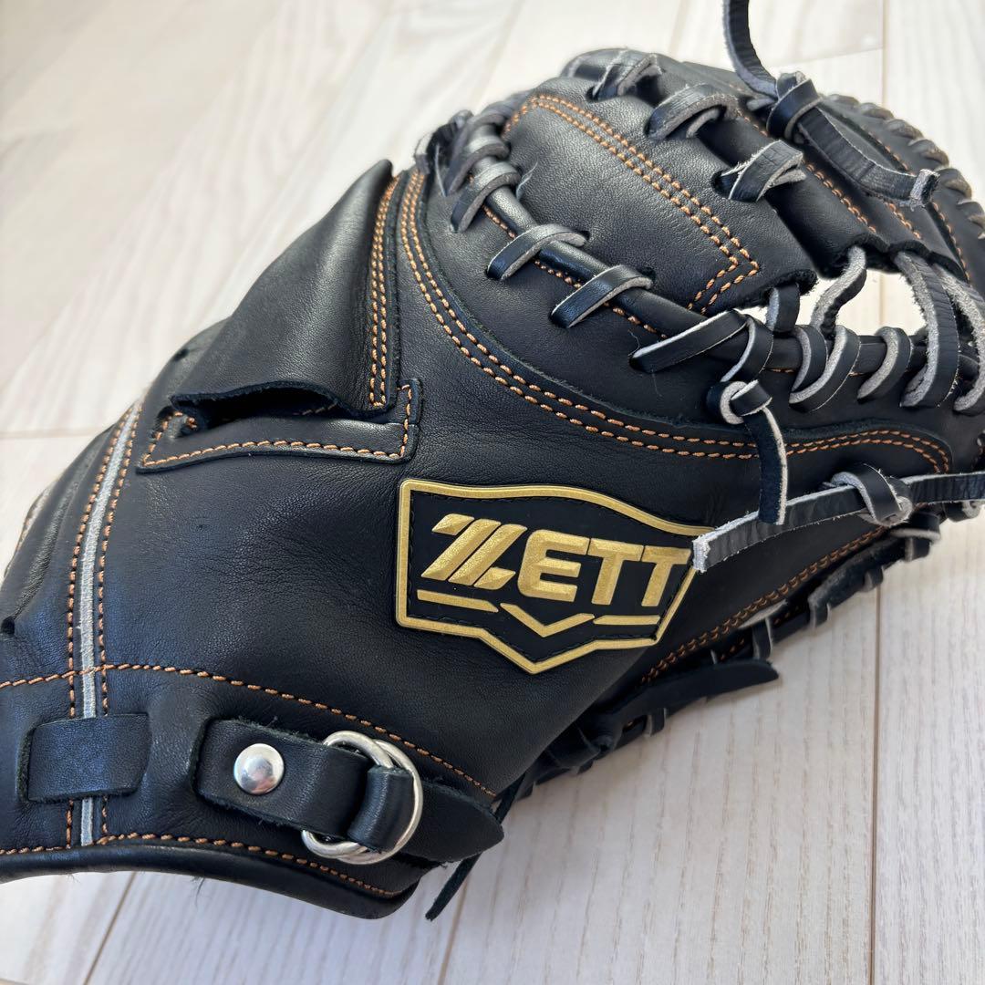 ZETT 軟式グローブ 黒 レザー キャッチャーミット グローブ　ゼット