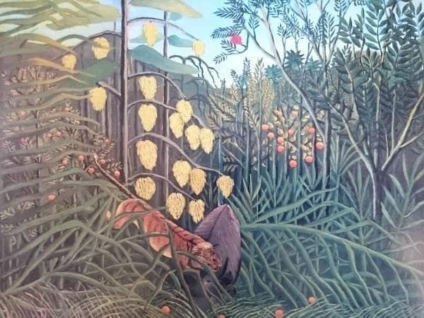 ルソー、熱帯の森、版上サイン、新品額・額装付き、希少