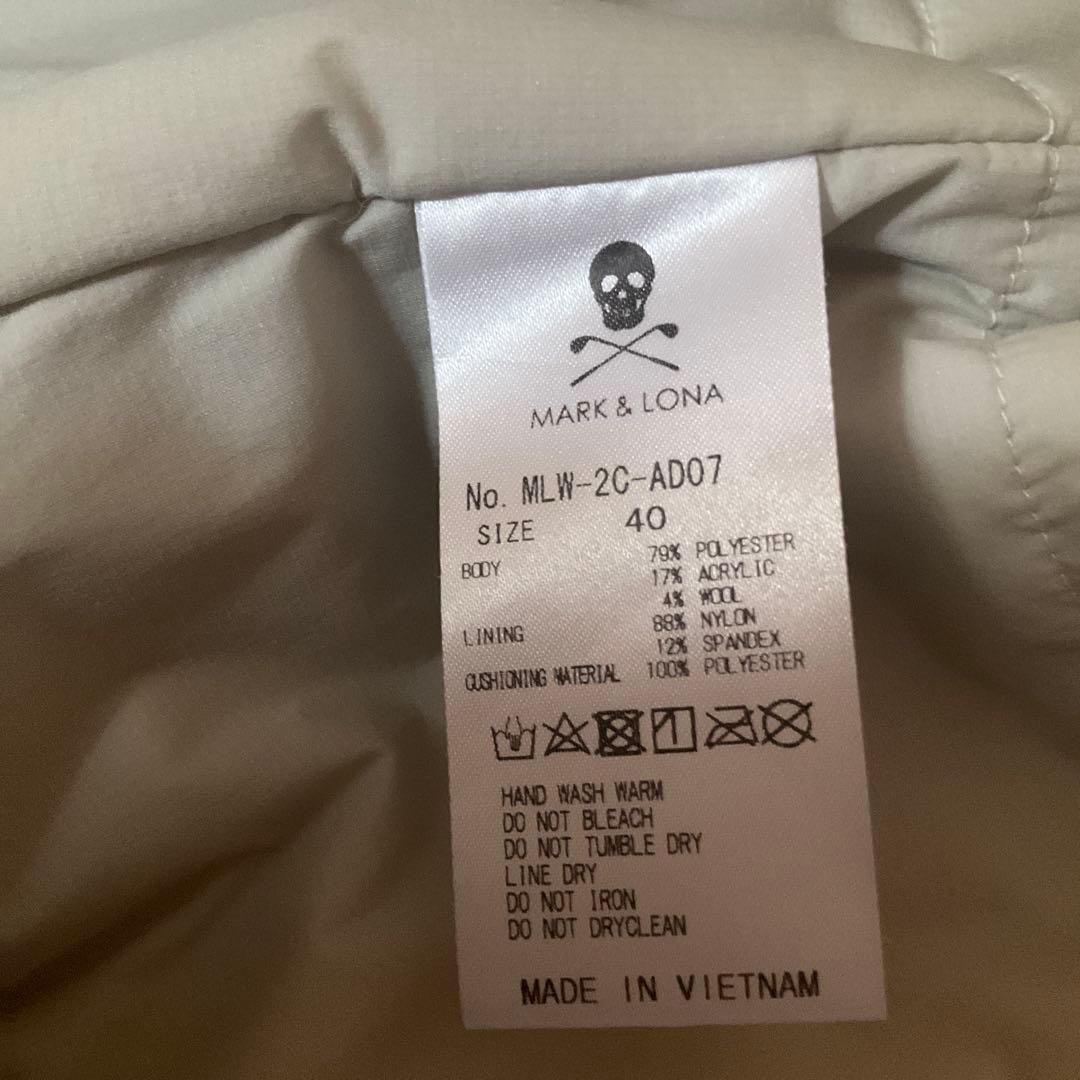 極美品MARK&LONA2022総柄 中綿・ダウン ボアセットアップ40