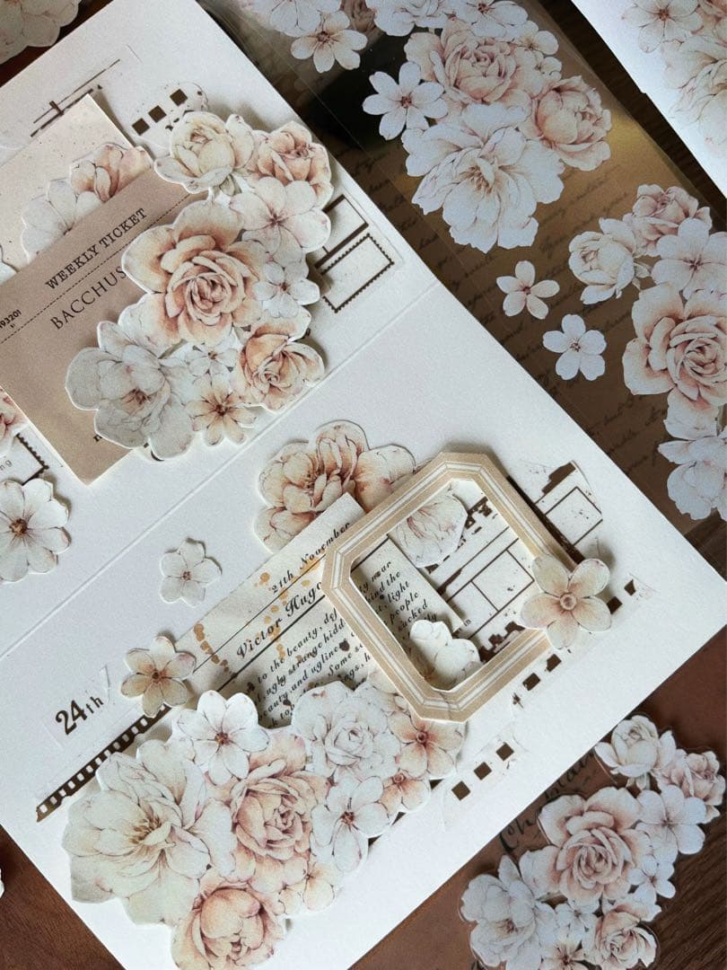 ⭐️SALE⭐️ 壹洱原创《花夕语》海外マスキングテープ　マステ 【2159】