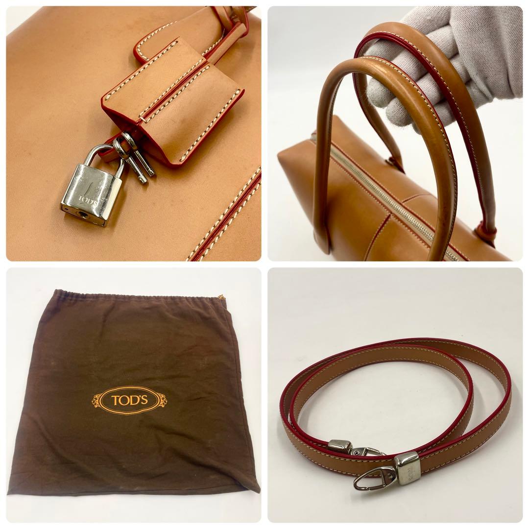 美品✨TOD'S DIバッグ 2way ビジネスバッグ 極上ヌメ革 クロスボディ