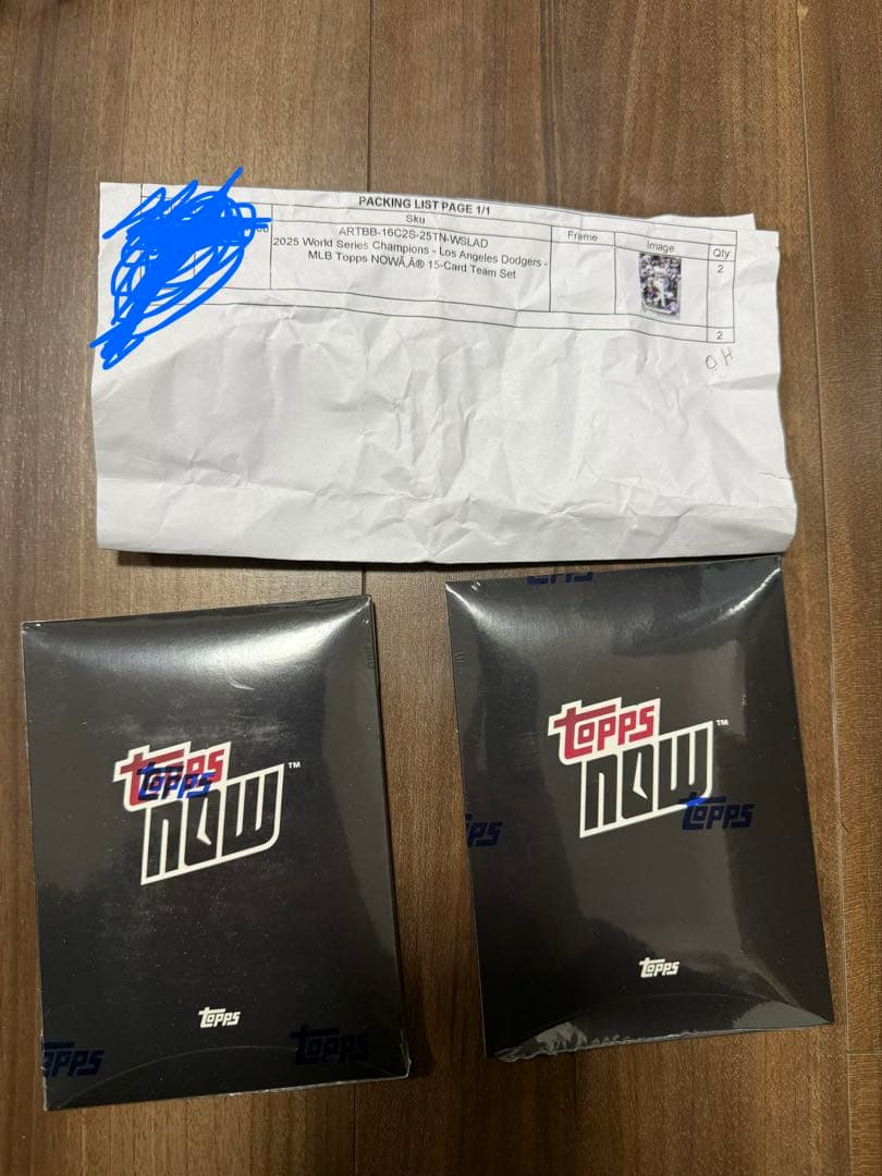 新品未開封 2025 Topps nowワールドシリーズチャンピオンズドジャース