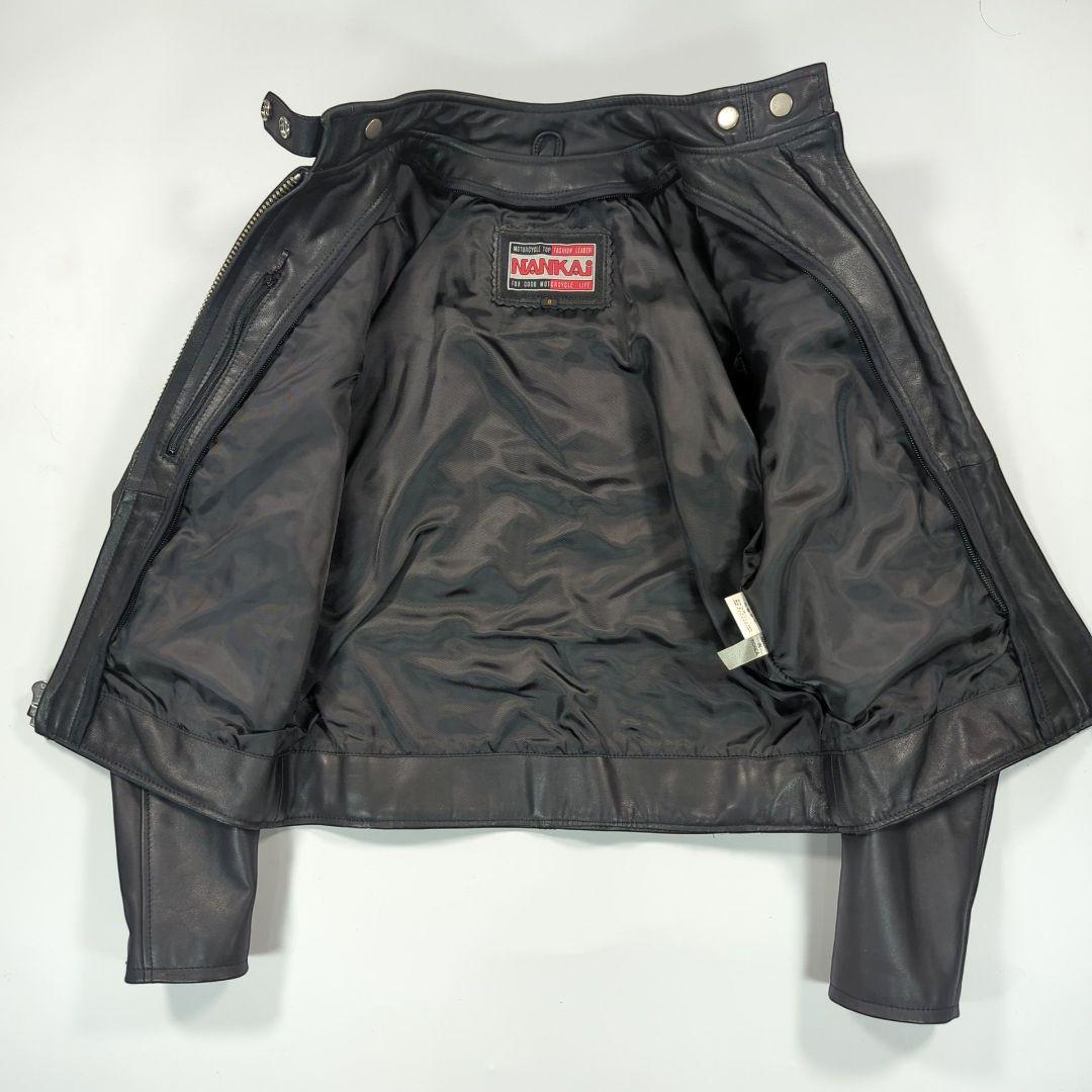 NANKAI ９レザージャケット ライダース ライナー付　キルティング　羊革本革