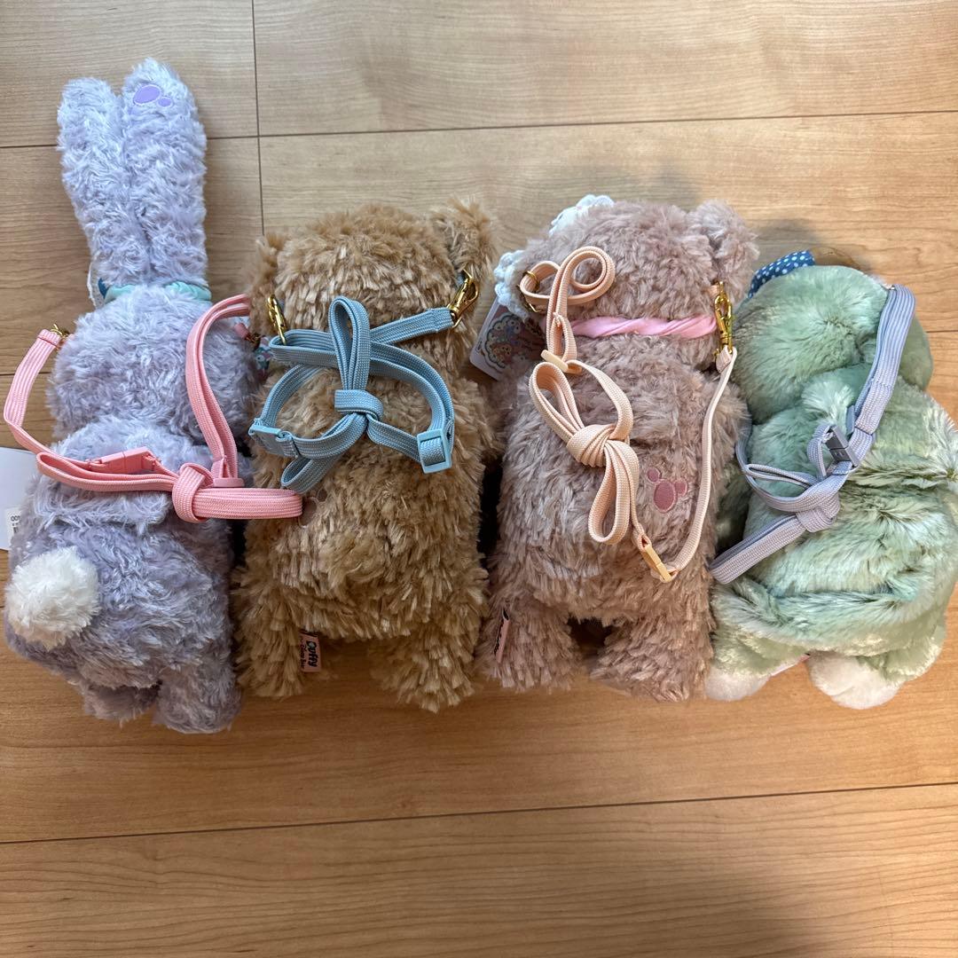 ハートウォーミングデイズ　ぬいぐるみポシェット　ダッフィー　ジェラトーニ　セット