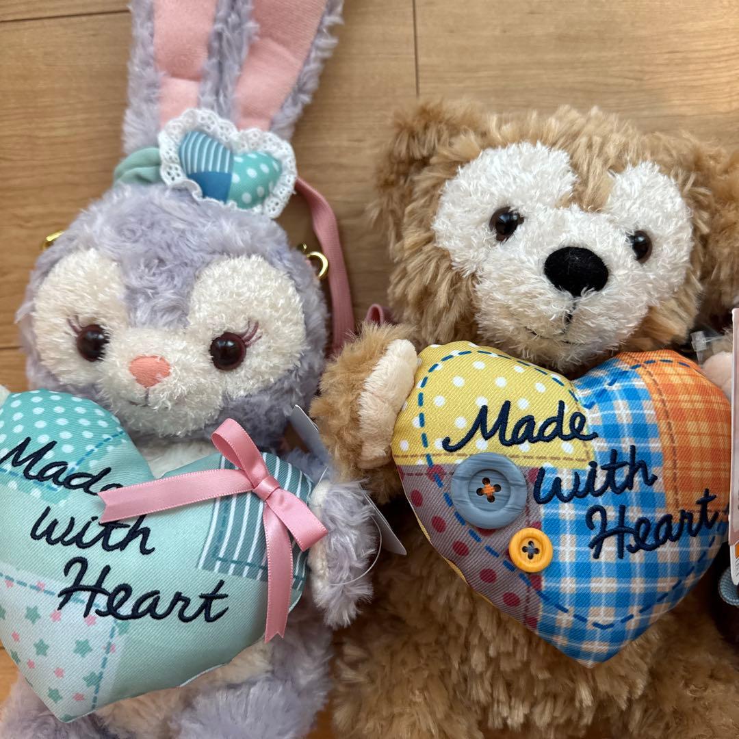 ハートウォーミングデイズ　ぬいぐるみポシェット　ダッフィー　ジェラトーニ　セット