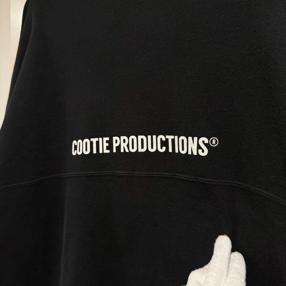美品‼️クーティー COOTIE スウェット ブラック ロゴ L クルーネック 黒