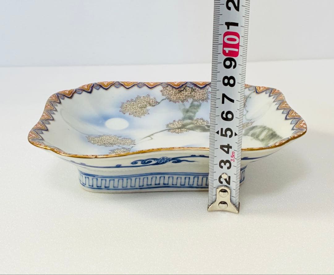 専用 明治末 大正 香蘭社 高級食器 色絵金彩桜樹鮎文 高台皿