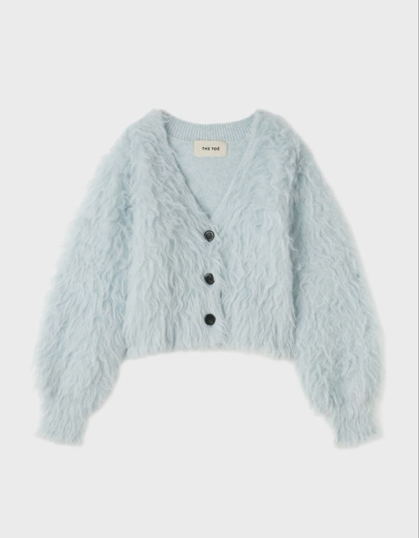 THE TOÉ Eltz Shaggy Cardigan light blue