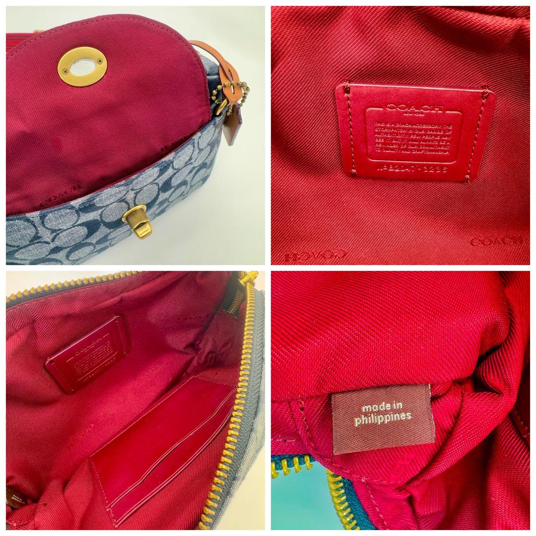 コーチ COACH シグネチャー ボディバッグ ウエストバッグ 保存袋付 美品