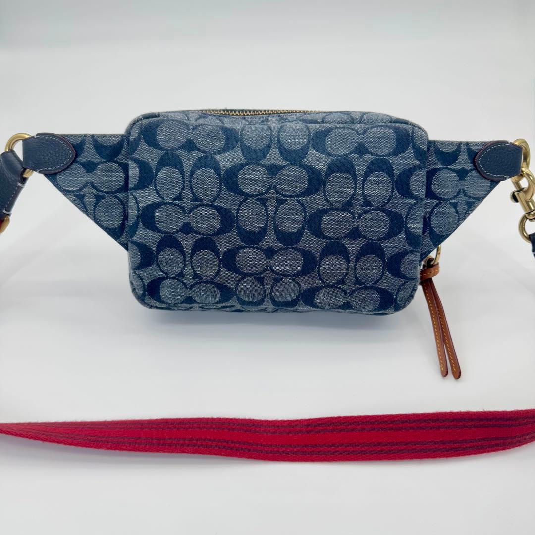 コーチ COACH シグネチャー ボディバッグ ウエストバッグ 保存袋付 美品