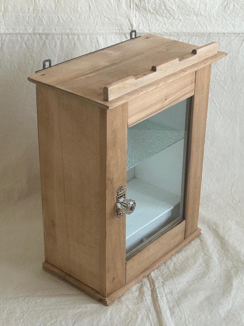 フランスアンティーク　飾り棚　ウォールキャビネット　ガラスケース　ブロカント