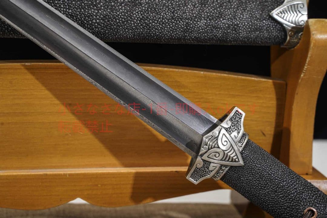 短金白銅魚皮金問セミ剣    唐剣  模造刀·模擬刀  居合刀