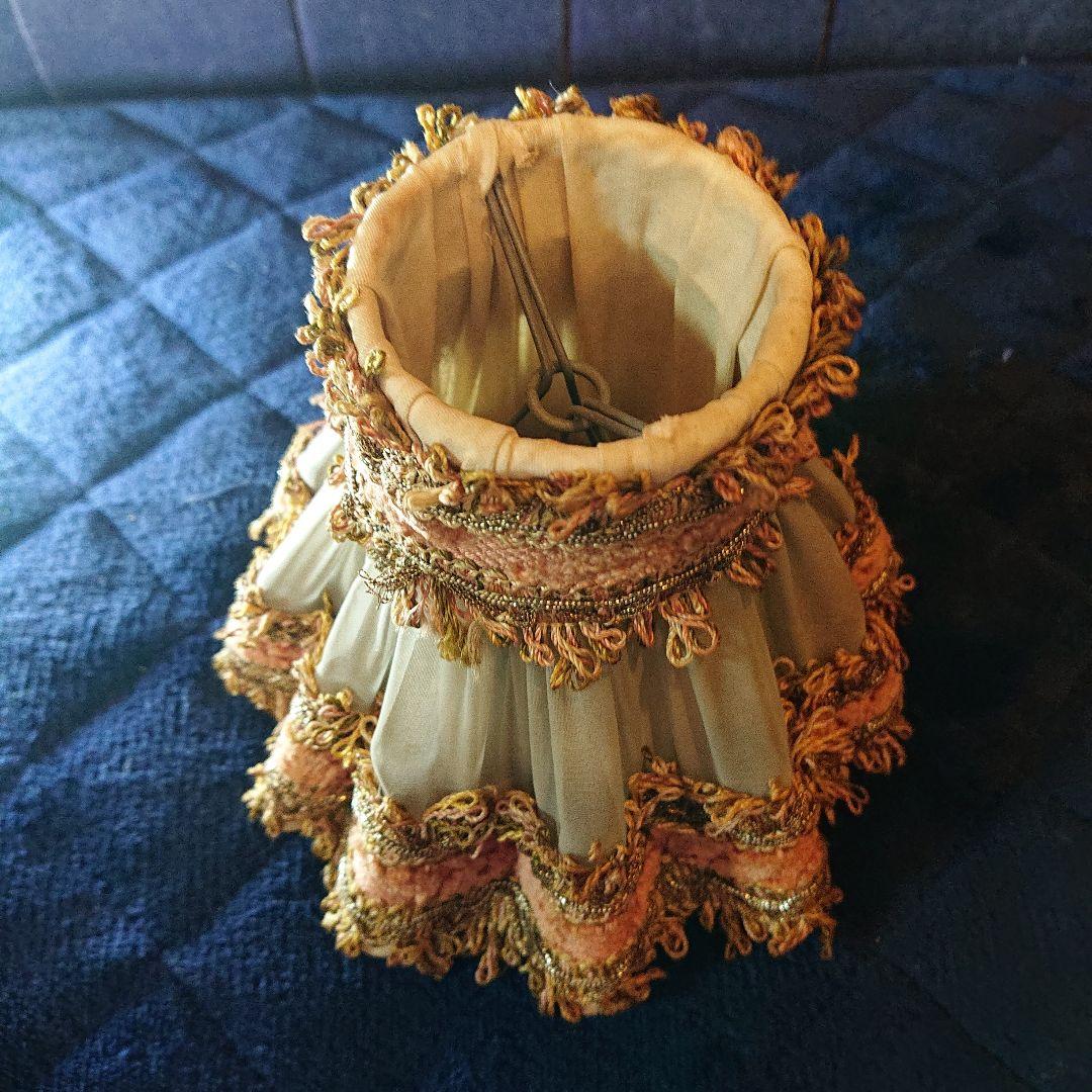 専用、フランス☆オーガンジー&リボンレース、ランプシェード、アンティーク