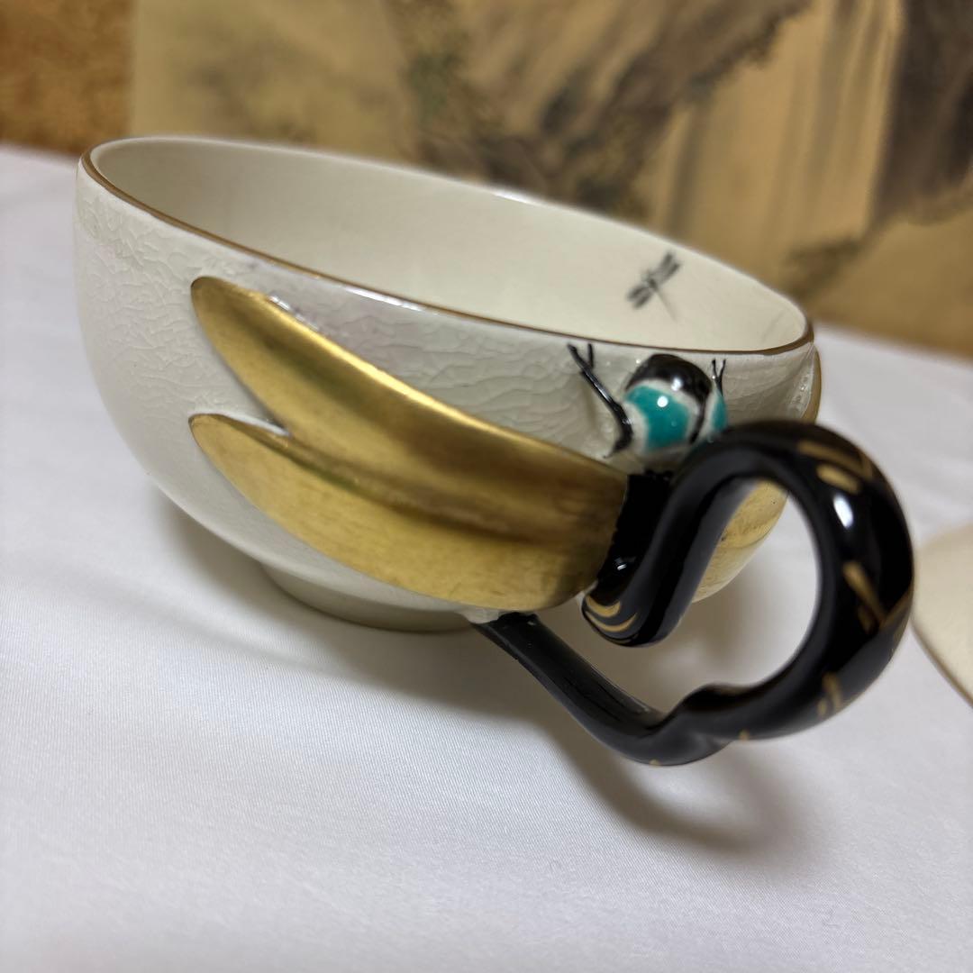 15代 沈壽官 薩摩蜻蛉ティーカップ　本物保証　 共箱　琹 2セット