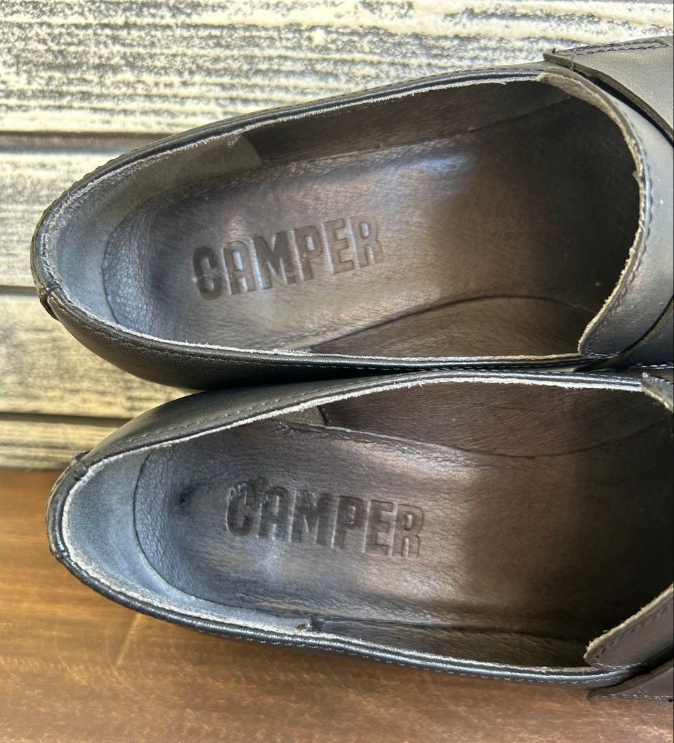 CAMPER Trisha ミッドヒール　ローファー　ブラック　カンペール　23