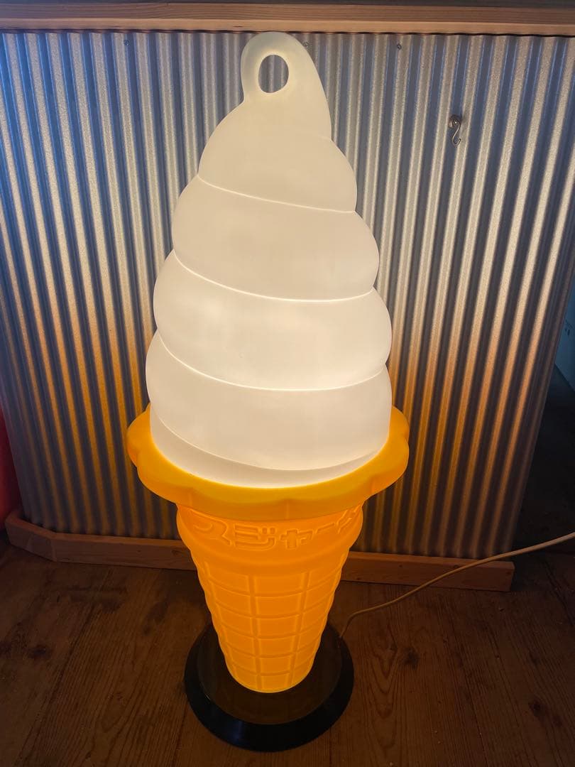 ソフトクリーム型ライト 電飾看板 ソフトクリーム看板 レトロ 照明ライト