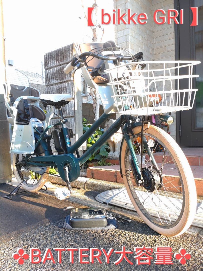 LALA★カスタム【ビッケグリ】電動アシスト自転車★バッテリー★子供乗