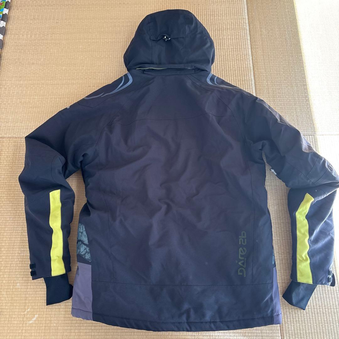 スキーウェア上下　メンズ 黒/黄 フード付き