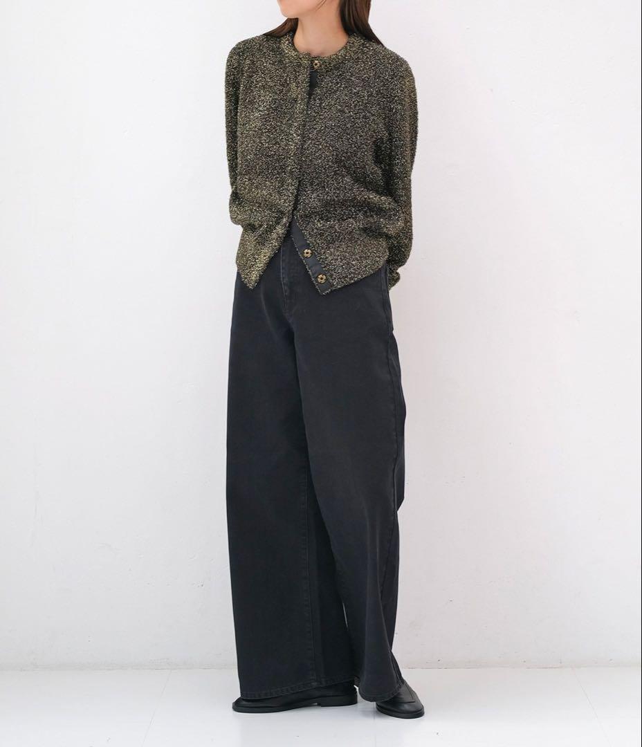 【新品未使用】グリッターニットカーディガン＆Iラインスカート セット売り