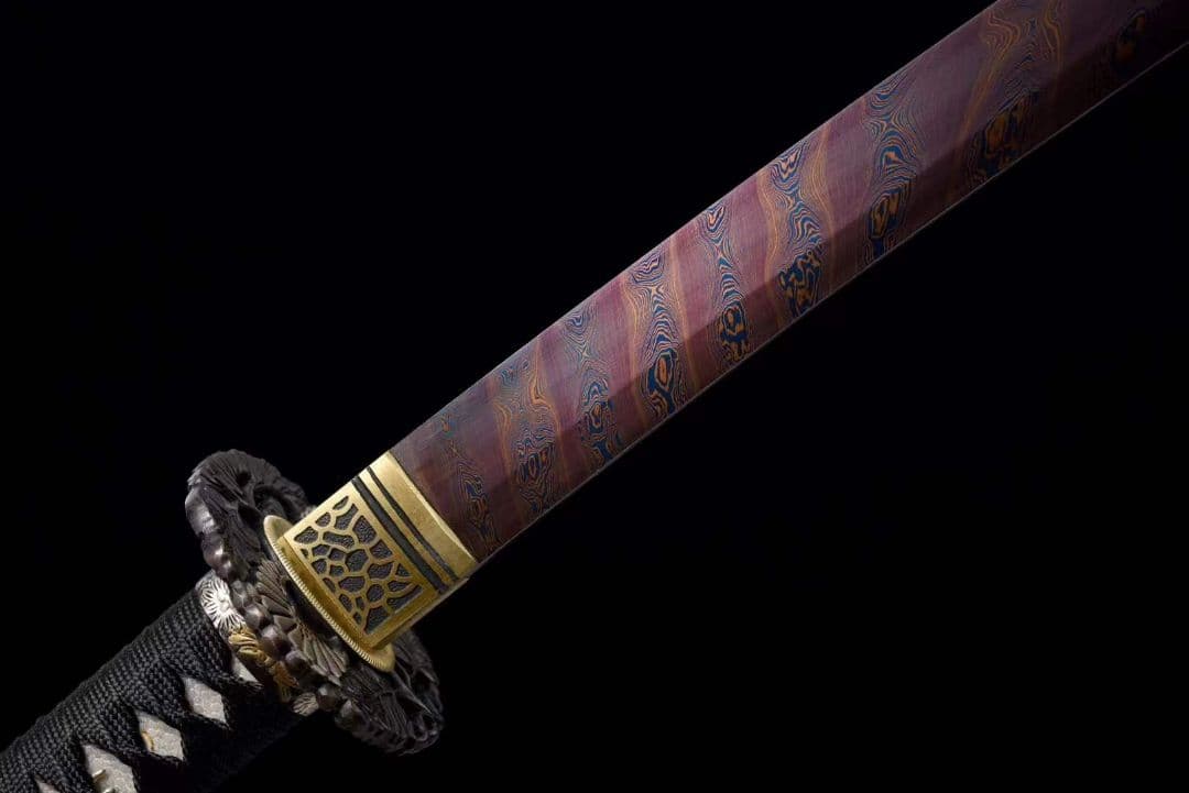 【赤みがかった月】武具　刀装具　日本刀　模造刀 居合刀