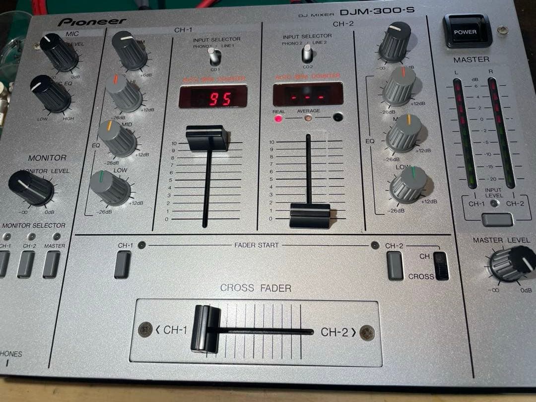 pioneer dj パイオニア　DJM-300 シルバー　フェーダーメンテ