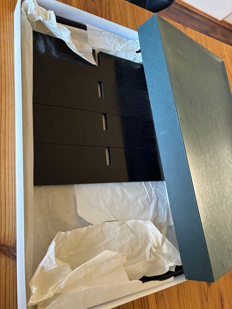 富山高岡塗/松葉漆黒　手入クロス・高台付i338