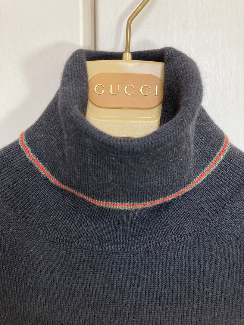 ☆美品☆ GUCCI シェリーライン　タートル　キャメル、カシミア混セーター