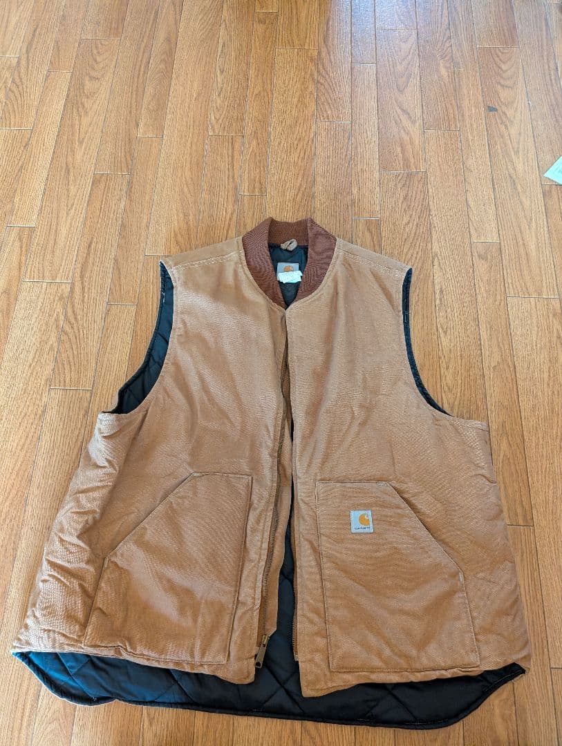 カーハート　ダック　ベスト　USA製　ビッグサイズ２XL　ビンテージ　古着
