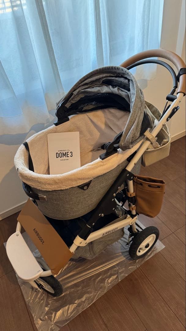 5000円引き【カバー＆バッグ付き】エアバギーDOME 3 グレー